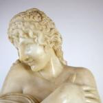 Bust of Woman - alabaster, wood - 1880