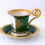 Cup with miniature of ballerina Carlotta Grisi 