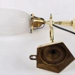 Lamp - brass, glass - 1920