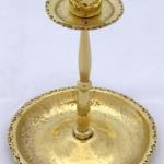 Fine brass candle holder with bowl