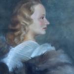 Portrait of a blonde with fur