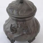 Small pewter sugar bowl with lid - Peltro Ambrosia