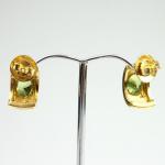 Gold Earrings - gold, olivine - 1995