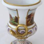 Vase in Empire style with painted veduta of the te