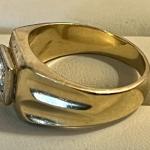 Men's Gold Ring - white gold, yellow gold - 1950