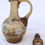 Carafe made of forest glass and coloured enamels