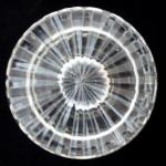 Glass on round solid foot, cut