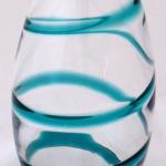 Vase with azure spiral