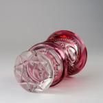 Glass Goblet - clear glass, pink glass - 1850