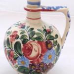 Faience pitcher with flowers - Miskolcz, Hungary