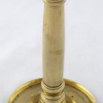 Taller brass candlestick with round bowl