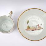 Cup and Saucer - painted porcelain - Niderviller, Francie - 1815