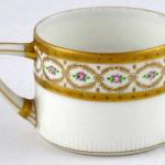 Art Nouveau mocca cup, gilded wreath - Epiag