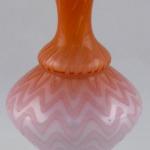 Pitcher made of milk, pink and orange glass