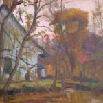 Jaro Svoboda - Cottage with a sluice and trees