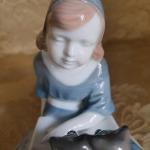 Porcelain Girl Figurine - glazed porcelain - 1930