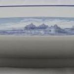 Meissen cobalt plate with a view of the city of Me