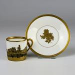 Cup and Saucer - white porcelain - 1920
