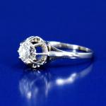 White Gold Ring - gold, brilliant cut diamond - 2000