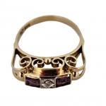 Ladies' Gold Ring - silver, diamond - 1920