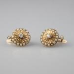 Gold Earrings - gold, diamond - 1945