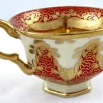 Gold and red coffee cup - Slavkov and Gustav Schmi