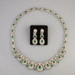 Gold Necklace - white gold, diamond - 1970