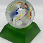 Glass Paperweight - flashed glass, metallurgical glass - 1980
