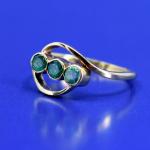 Ladies' Gold Ring - gold, emerald - 2000