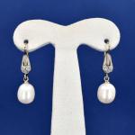 White Gold Earrings - gold, diamond - 2000