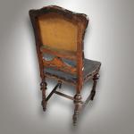 Four Chairs - leather, walnut wood - 1880