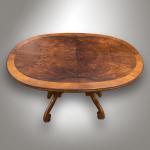 Small Table - walnut burr, solid walnut wood - 1880