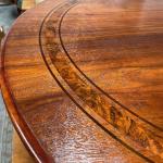 Round Table - walnut veneer, solid walnut wood - 1880