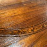 Round Table - walnut veneer, solid walnut wood - 1880