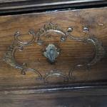 Cupboard - solid oak, brass - 1790