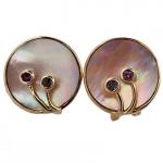 Gold Earrings - pearl, gold - 1960