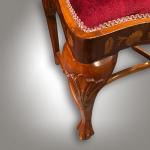Baroque style chair, solid wood, marquetry, 1960