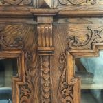 Bookcase with Glazed Doors - solid oak, brass - 1880