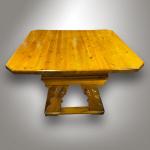 Farmhouse dining table, solid larch, shellac polish, 1860