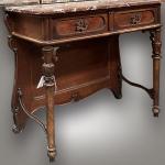 Dressing Table - marble, solid walnut wood - 1880