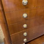 Art Deco cabinet, 1930, solid cherry, chrome, mother of pearl