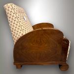 Pair of Armchairs - solid walnut wood - 1930