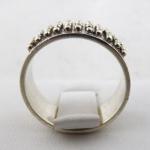 Silver ring with balls