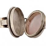 Silver Ring - silver, rose quartz - 1930