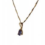 Gold Necklace - gold, tanzanite - 1990