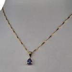 Gold Necklace - gold, tanzanite - 1990