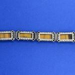 Silver Bracelet - silver, Czech garnet - 1930