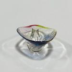 Glass bowl, 1960 Bohemia, metallurgical glass