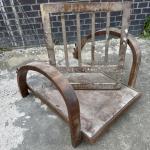 Pair of Armchairs - chrome, walnut wood - 1930