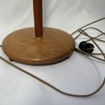 Floor Lamp - solid oak, fabric - 1970